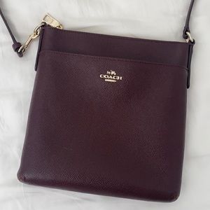 Coach Maroon Crossbody Leather Purse